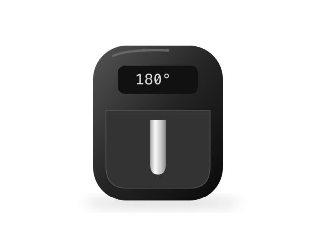 Ilustrasi contoh Air fryer digital 4L