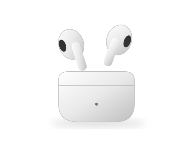 Ilustrasi contoh Earbuds wireless kompak