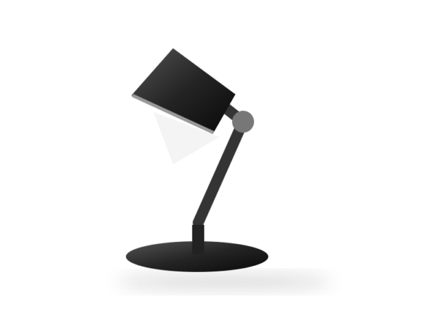 Ilustrasi contoh Lampu meja boleh laras